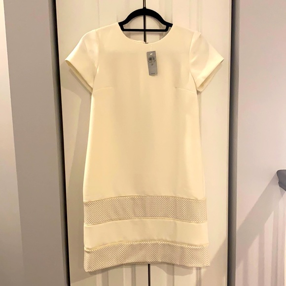 Ann Taylor Dresses & Skirts - Ann Taylor white and leather dress